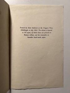 Standard edition, colophon page