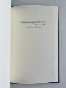 Second edition, colophon page