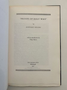 Special edition, out-of-series, title page