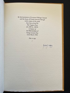 Standard edition, colophon page