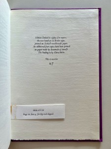 Standard edition, colophon page